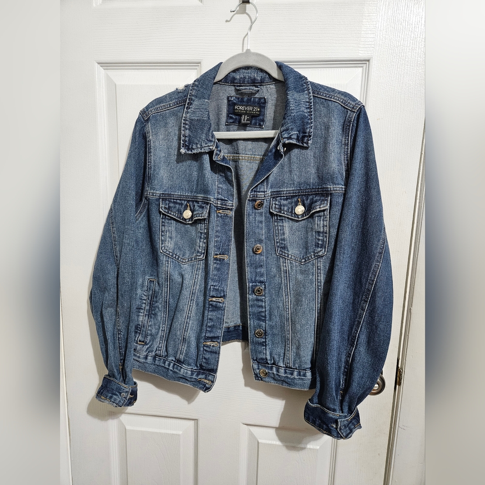 Forever 21+ Denim Jean Jacket Size 0X